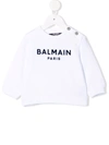 BALMAIN LOGO-PRINT COTTON SWEATSHIRT