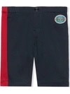 GUCCI VINTAGE GUCCI LOGO PATCH CHINO TROUSERS