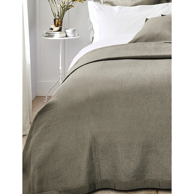 The White Company Hampstead Cotton And Silk Duvet Cover 215cm X 250cm In Mink