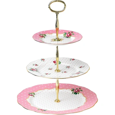 Royal Albert Cheeky Pink Three-tier Cake Stand