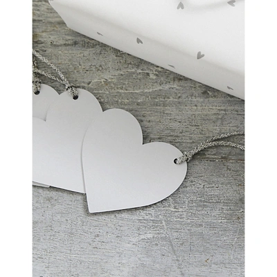 The White Company Heart Gift Tags Pack Of 10 In White