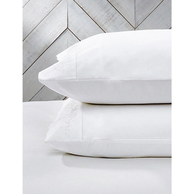 The White Company Adeline Cotton Pillowcase In White