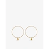 LA MAISON COUTURE WOMENS GOLD MAKAL EARTH LARGE 18CT YELLOW-GOLD HOOP EARRINGS,R03792697