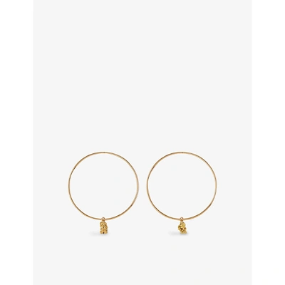 La Maison Couture Womens Gold Makal Earth Large 18ct Yellow-gold Hoop Earrings