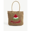 BARTS AL WATER MELON EMBROIDERED WOVEN TOTE BAG,R03746222