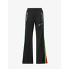 PALM ANGELS MIAMI FLARED HIGH-RISE JERSEY JOGGING BOTTOMS,R03741587