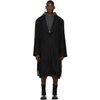 MR SATURDAY BLACK LINEN 'WHERE LIFE IS JUST A STATE OF MIND' ROBE