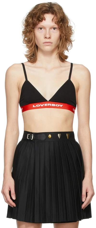 Charles Jeffrey Loverboy Black & Red Loverboy Triangle Bra