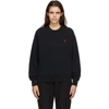 Ami Alexandre Mattiussi Logo Organic Cotton Jersey Sweatshirt In 001 Black