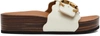 CHLOÉ WHITE INGRID FOOTBED MULES