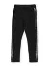 Balmain Teen Side Stripe Track Pants In Nero/argento