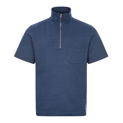 Norse Projects Jorn Half Zip Polo - Deep Teal In Blue