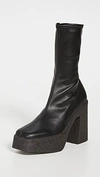 STELLA MCCARTNEY PLATFORM STRETCH BOOTS BLACK,STELA21646