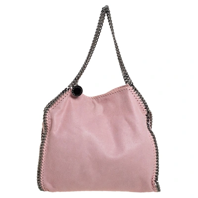 Pre-owned Stella Mccartney Pink Faux Suede Small Falabella Tote