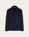 VALENTINO VALENTINO UOMO DOUBLE WOOL BLOUSON FEATURING A MIX OF MATERIALS