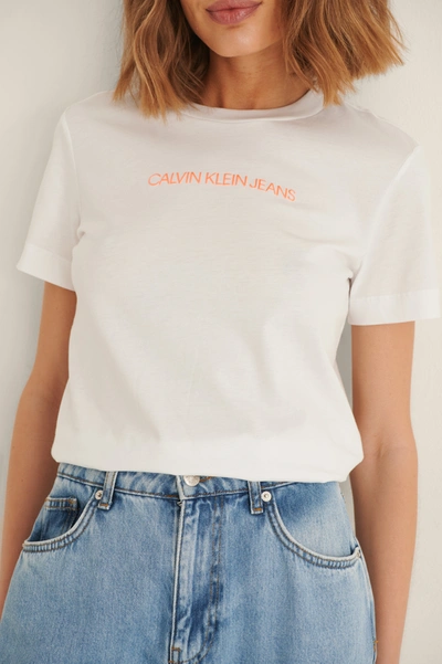 Calvin Klein Organic Shrunken Institutional Tee - White