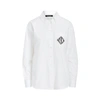 LAUREN RALPH LAUREN LOGO COTTON BROADCLOTH SHIRT,0044285468