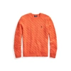Ralph Lauren Cable-knit Wool-cashmere Sweater In Jaffa Orange Heather