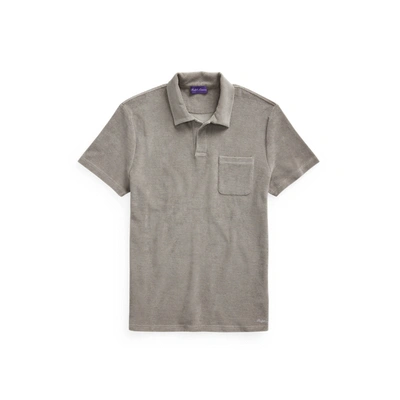 Ralph Lauren Terry Polo Shirt In Light Grey