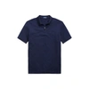 Ralph Lauren Custom Slim Fit Stretch Mesh Polo Shirt In French Navy/c7587