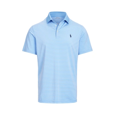 Ralph Lauren Classic Fit Performance Polo Shirt In Cabana Blue/pure White