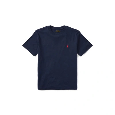 Polo Ralph Lauren Kids' Cotton Jersey Crewneck Tee In Cruise Navy