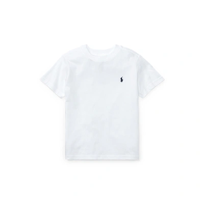 Polo Ralph Lauren Kids' Cotton Jersey Crewneck Tee In White