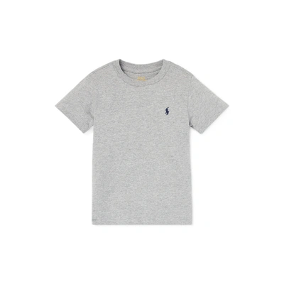 Polo Ralph Lauren Kids' Cotton Jersey Crewneck Tee In Andover Heather