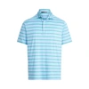 Ralph Lauren Classic Fit Performance Polo Shirt In Blue Lagoon/course Green
