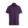 Ralph Lauren Classic Fit Performance Polo Shirt In French Navy/sunset Red