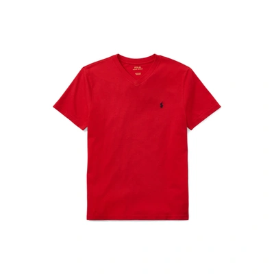 POLO RALPH LAUREN COTTON JERSEY V-NECK TEE,0044451177
