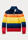 POLO RALPH LAUREN STRIPED FLEECE QUARTER-ZIP PULLOVER,0044452951