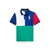 Polo Ralph Lauren Kids' Big Pony Cotton Mesh Polo Shirt In Active Royal Multi