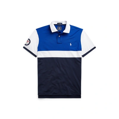 Ralph Lauren Team Usa Stretch Mesh Polo Shirt In Rugby Royal Multi