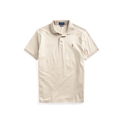 Ralph Lauren Classic Fit Soft Cotton Polo Shirt In Tuscan Beige Heather