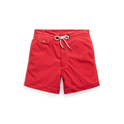 Double Rl Twill Drawstring Short In Red