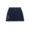 Polo Ralph Lauren Kids' Logo Fleece Skirt In French Navy