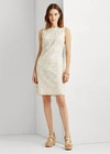 LAUREN RALPH LAUREN EMBROIDERED SLEEVELESS DRESS,0044271088