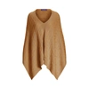 Polo Ralph Lauren Cable Cashmere Poncho Scarf In Camel