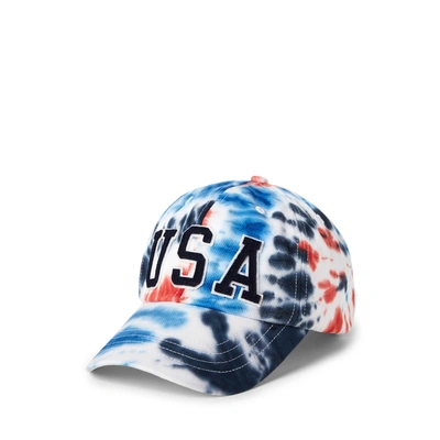 Ralph Lauren Team Usa Tie-dye Chino Ball Cap In Tie Dye
