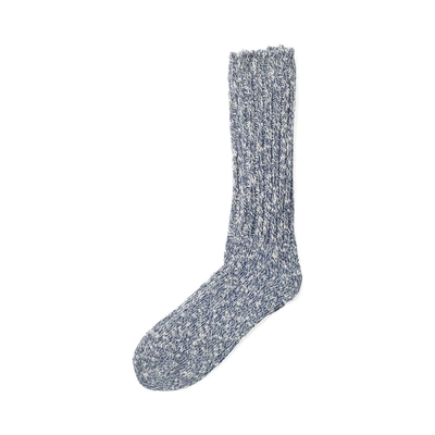 Ralph Lauren Cotton-blend Ragg Crew Socks In Denim