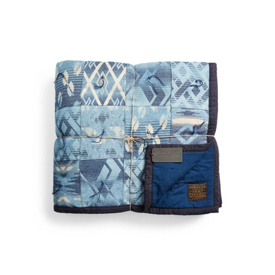 Double Rl Limited-edition Indigo Patchwork Quilt In Navy Multi