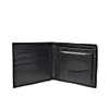 Vida Vida Classic Black Leather Wallet With Coin Pocket In Leather