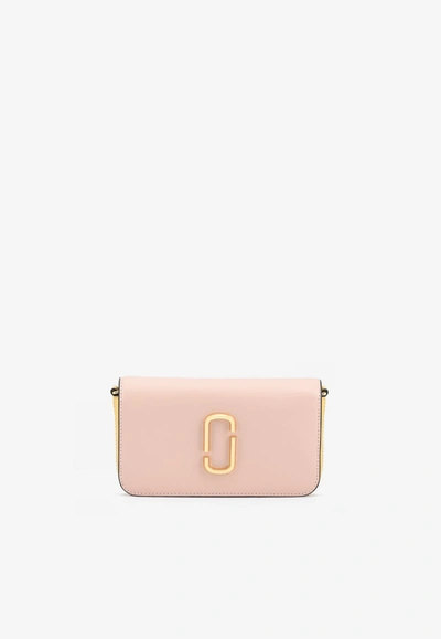 Marc Jacobs The Snapshot Chain Clutch In Saffiano Leather In Pink