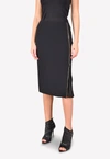 TOM FORD CADY STRETCH ZIP PENCIL SKIRT WITH SHEER INSERT,GC5444FAX459