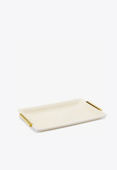 Aerin Small Shargreen Vanity Tray In Cream