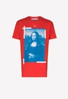 Off-white Mona Lisa Slim-fit Graphic T-shirt In Red
