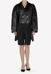 VICTORIA / TOMAS COTTON DOUBLE-BREASTED CROPPED BOXY JACKET