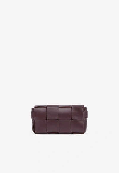 Bottega Veneta Cassette Belt Bag In Intrecciato Nappa Leather In Bordeaux