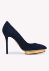 CHARLOTTE OLYMPIA DEBBIE 110 SUEDE POINTED PUMPS,OLE001144 01997